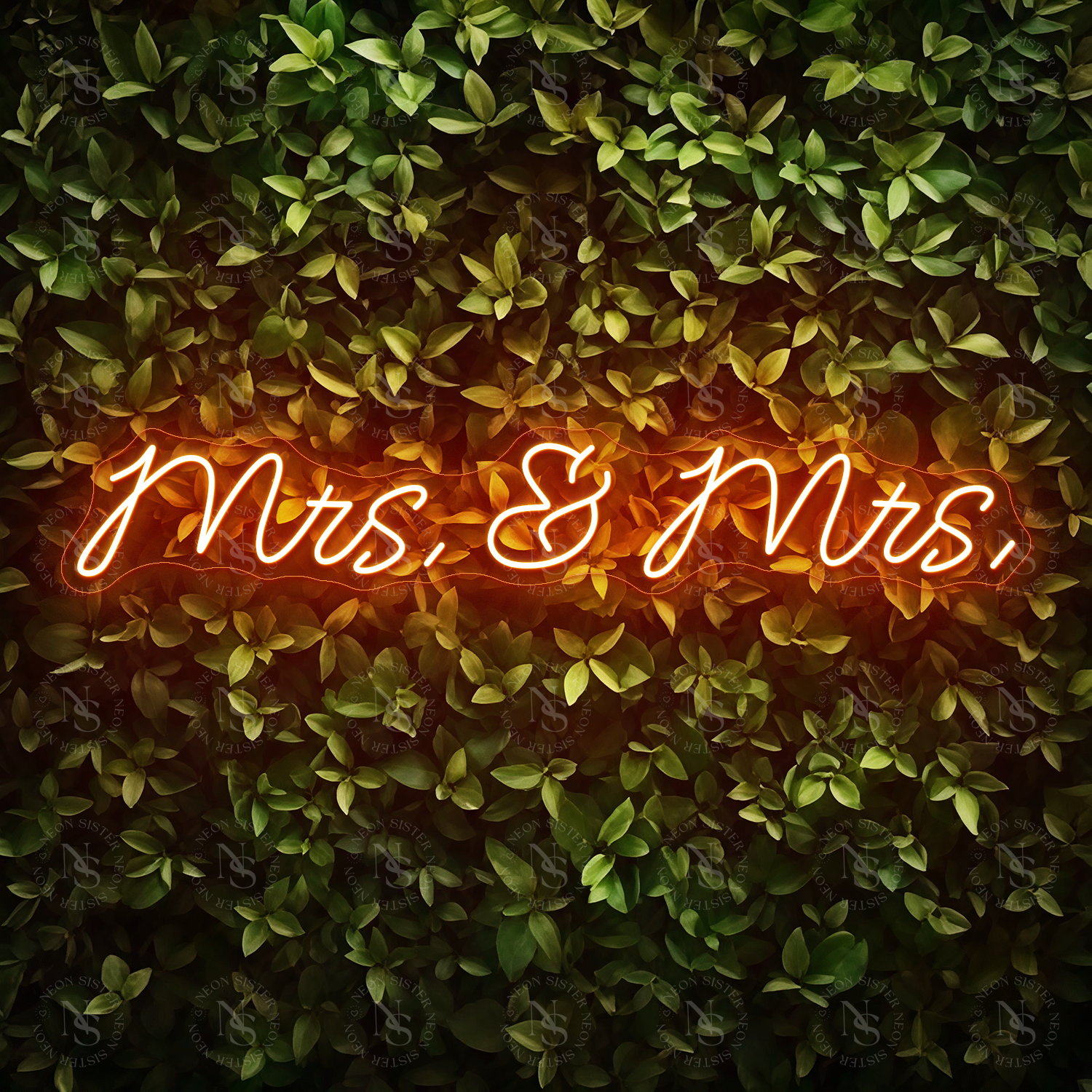 Mrs.&amp; Mrs. Neon Sign