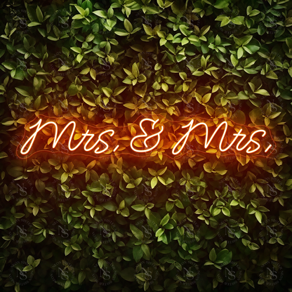 Mrs.&amp; Mrs. Neon Sign