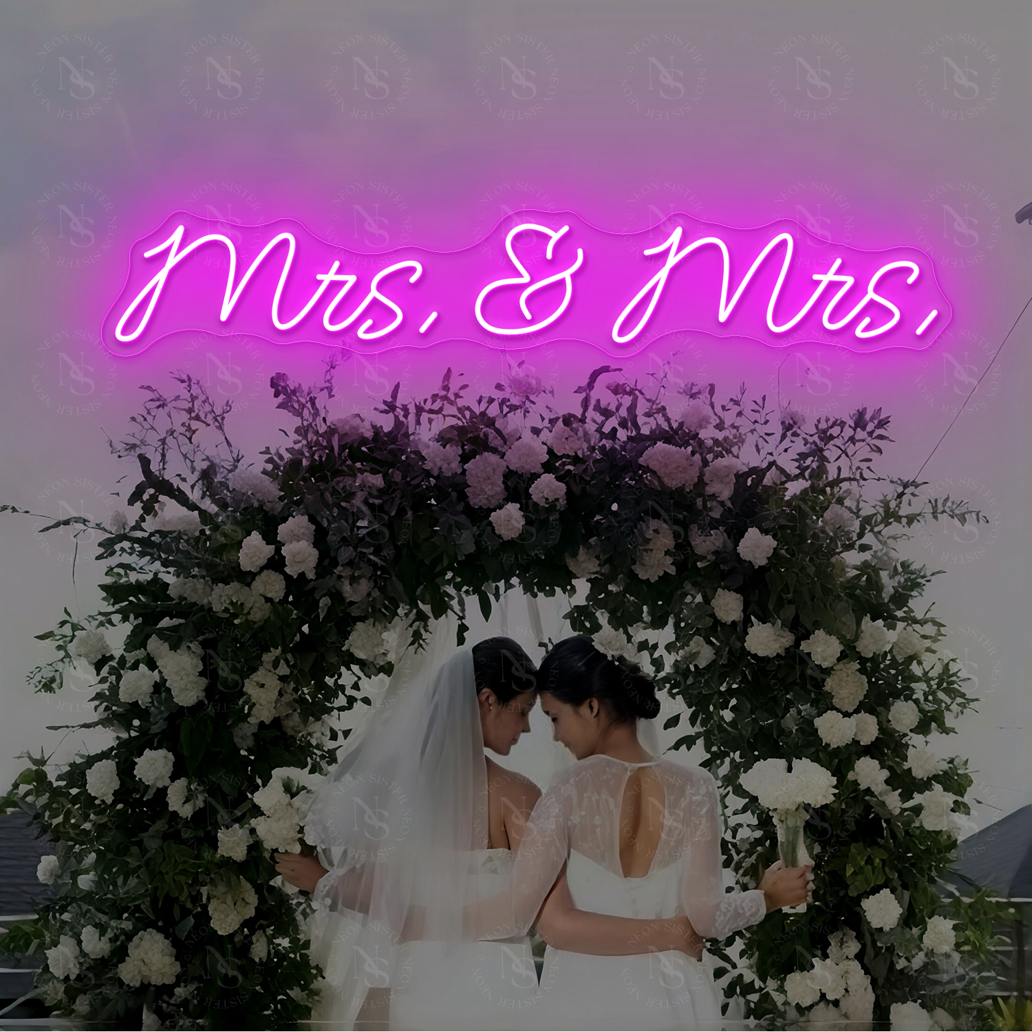 Mrs.&amp; Mrs. Neon Sign