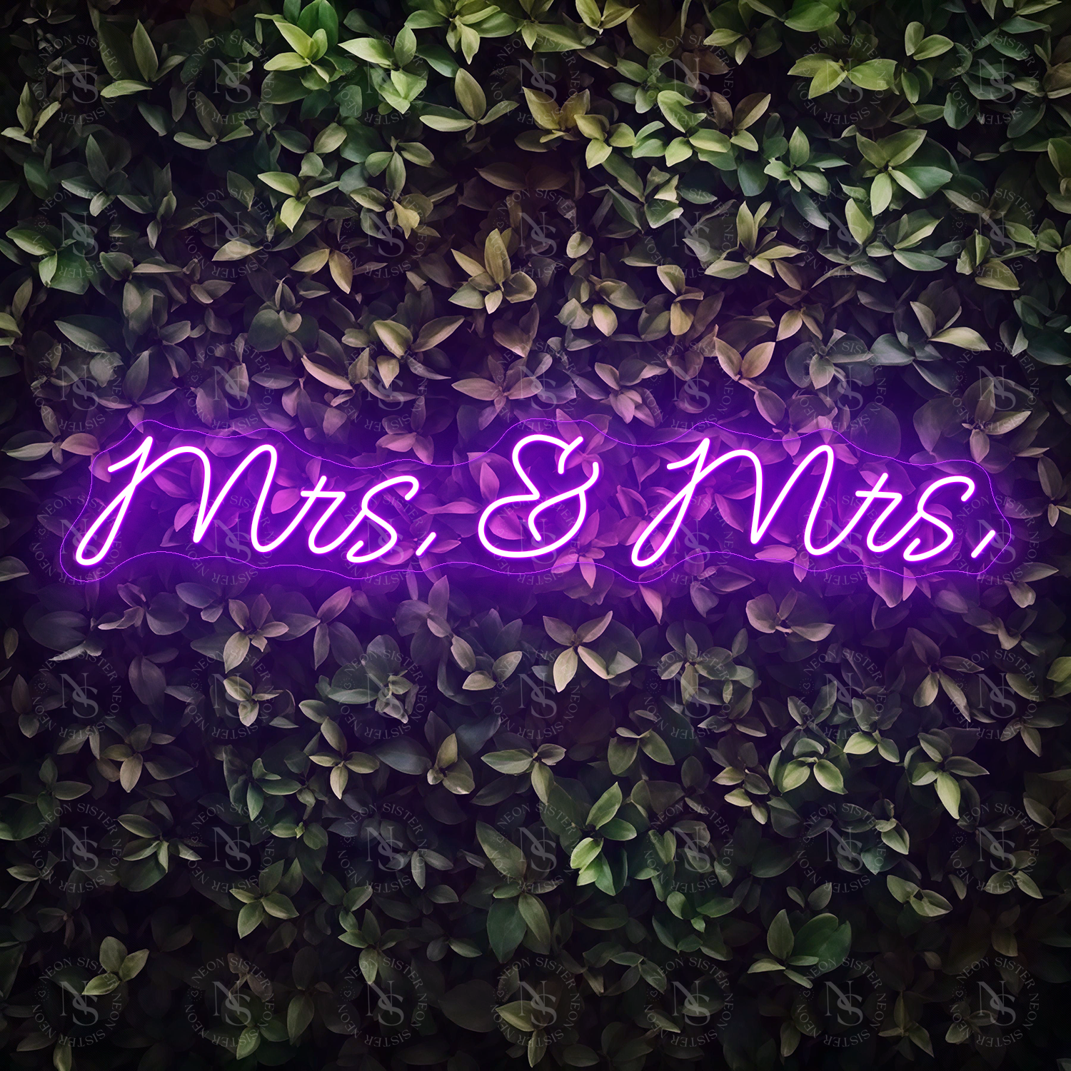Mrs.&amp; Mrs. Neon Sign