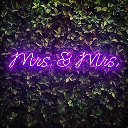 Mrs.&amp; Mrs. Neon Sign