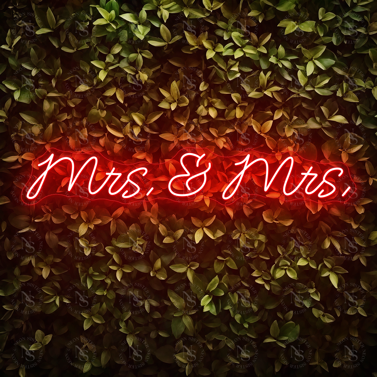 Mrs.&amp; Mrs. Neon Sign
