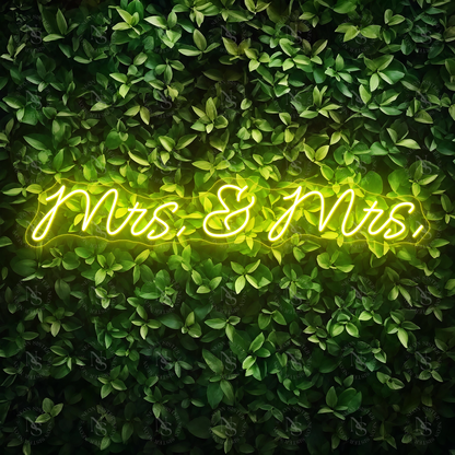 Mrs.&amp; Mrs. Neon Sign