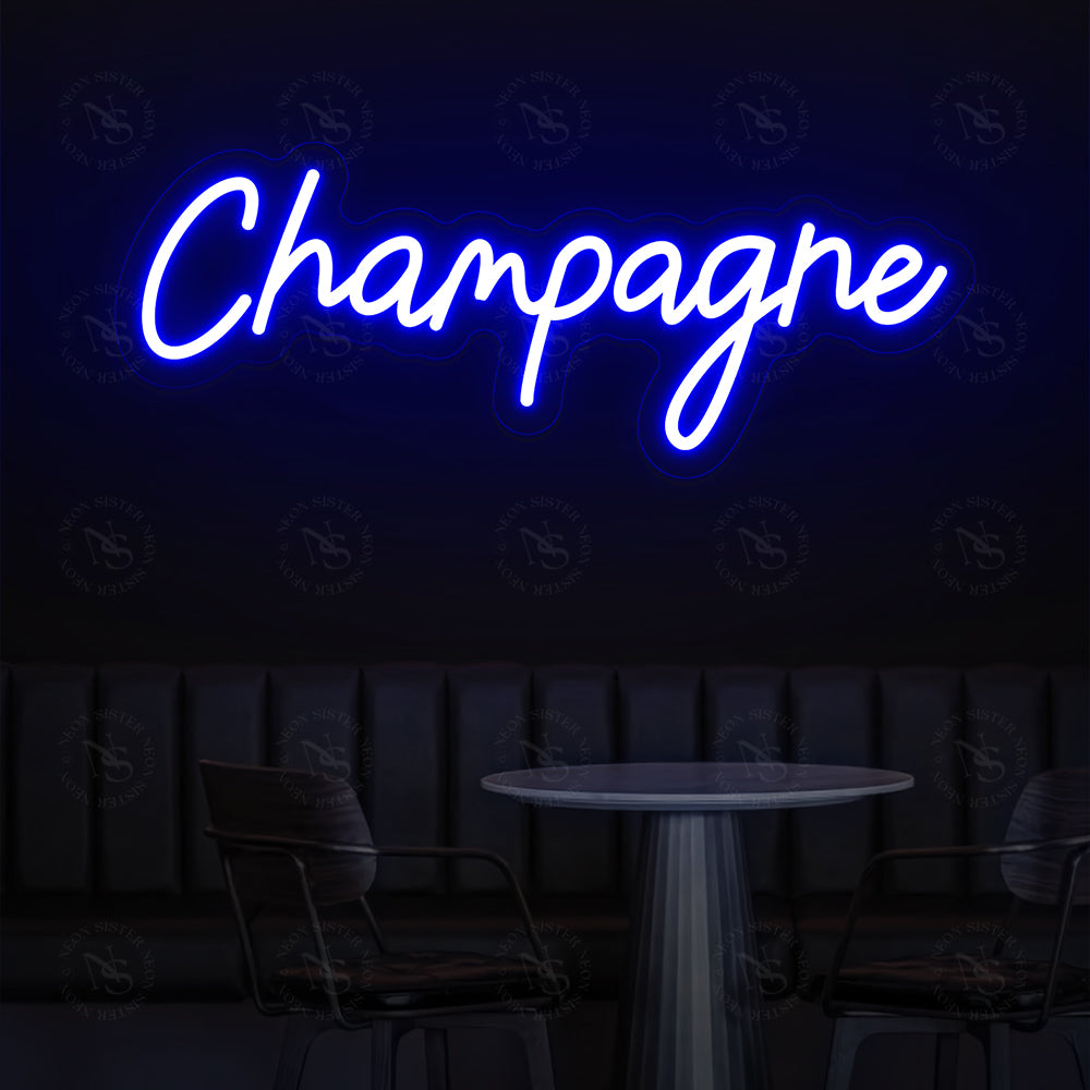Champagner -Neonzeichen