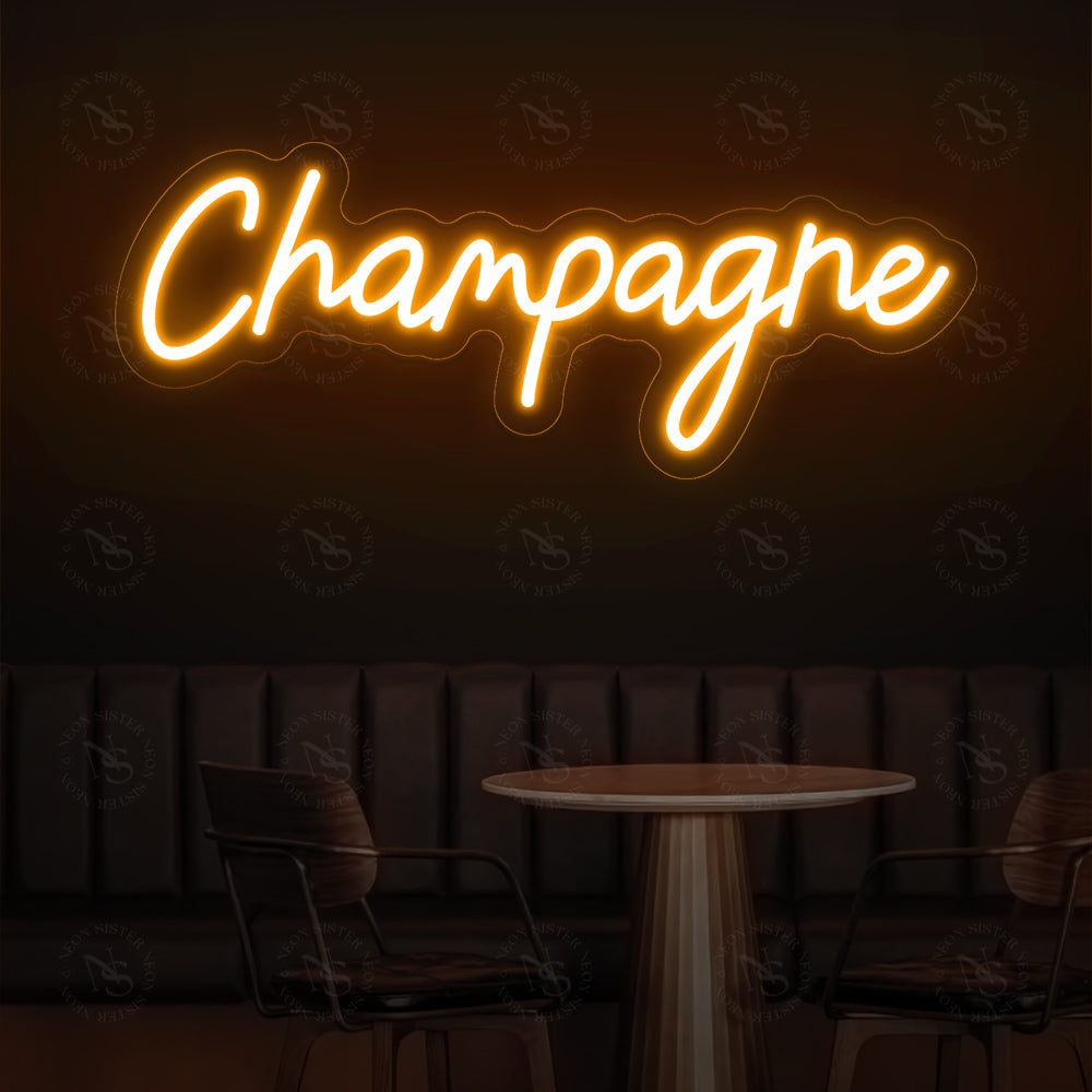 Champagner -Neonzeichen