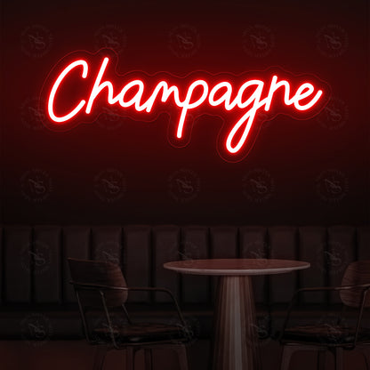 Champagner -Neonzeichen