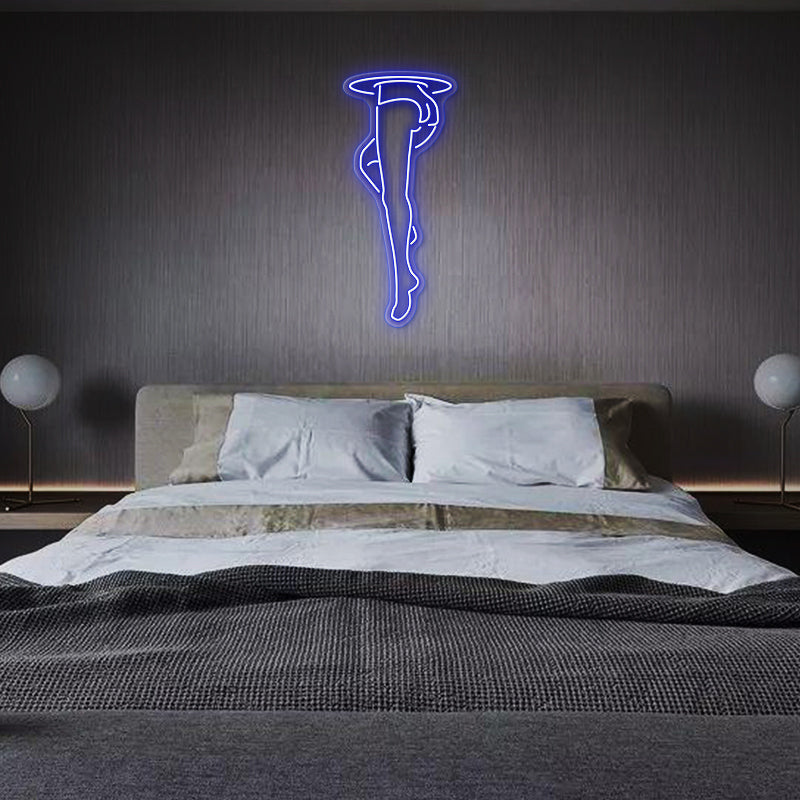 Tanzende Beine Neonzeichen