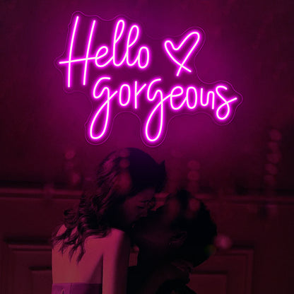 Hallo wunderschönes Neonschild