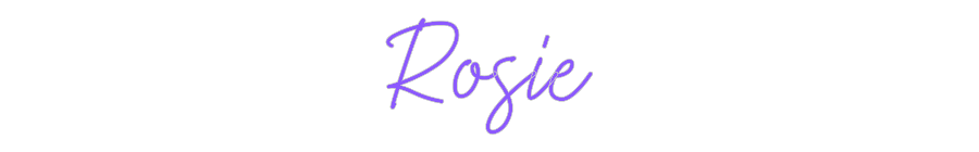 Aangepast neon: Rosie