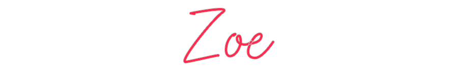 Aangepast neon: Zoe