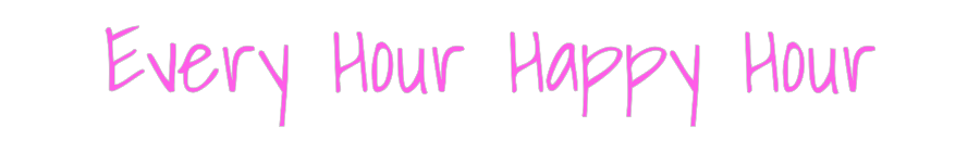 Aangepast neon: elk uur ha ...