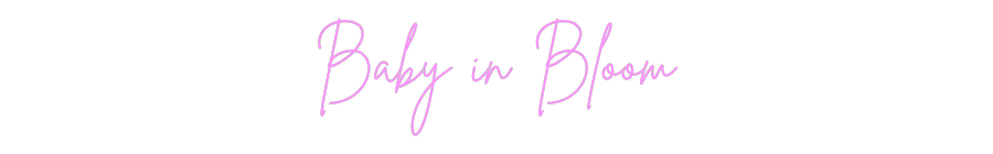 Custom Neon: Baby in Blüte