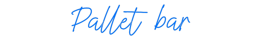 Aangepast neon: palletbar