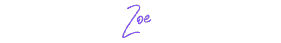 Aangepast neon: Zoe