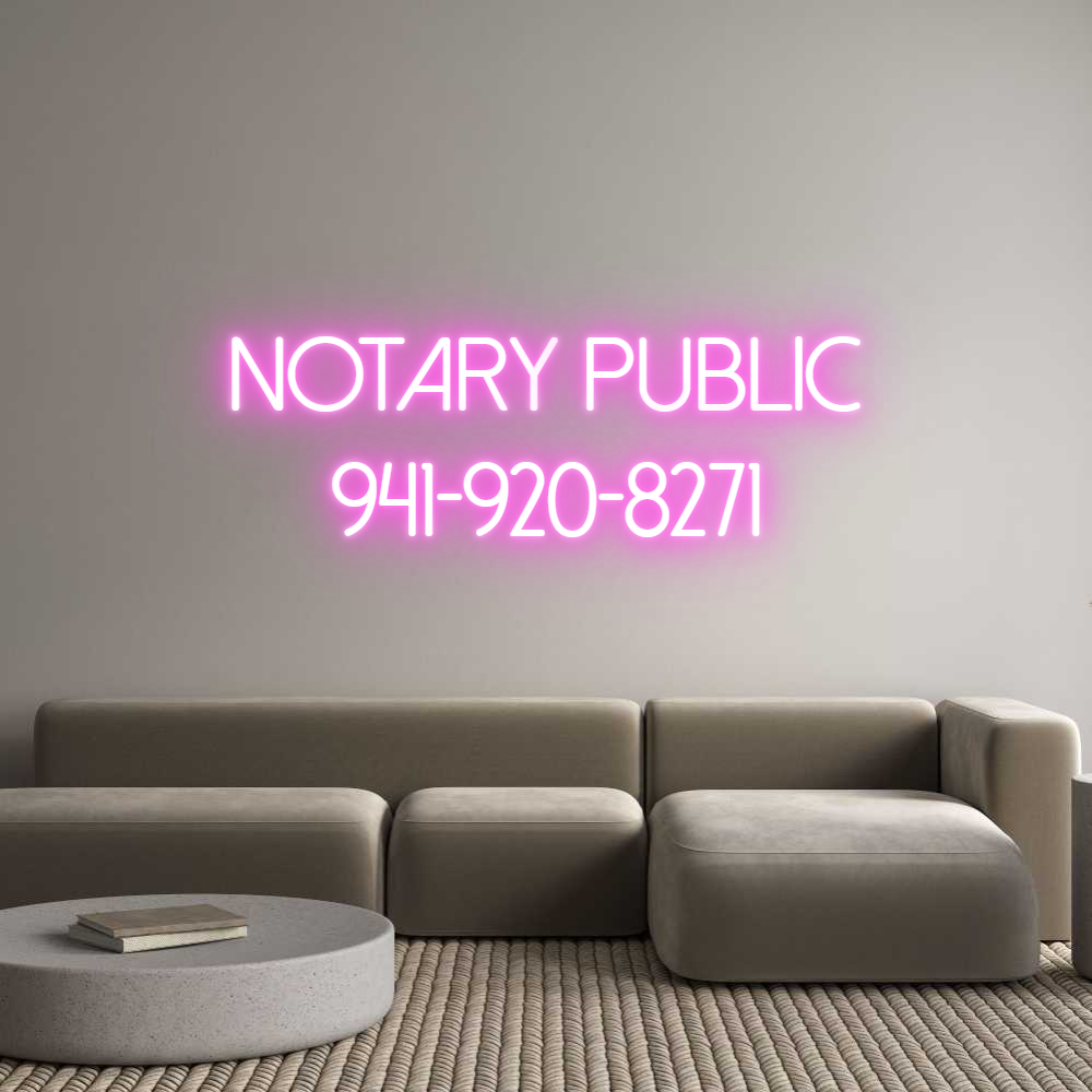 Custom Neon: Notary Public...