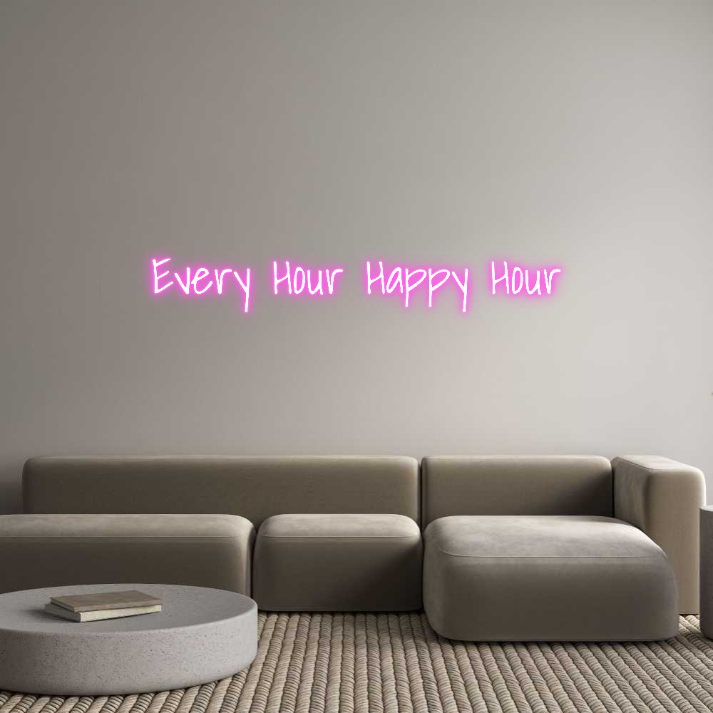Aangepast neon: elk uur ha ...