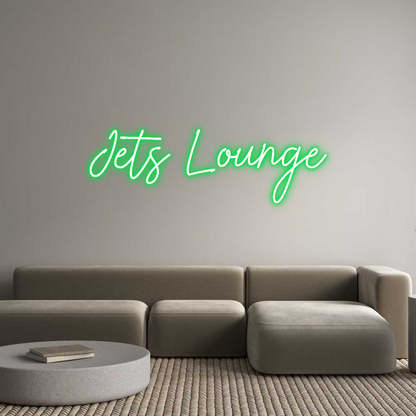 Custom Neon: Jets Lounge
