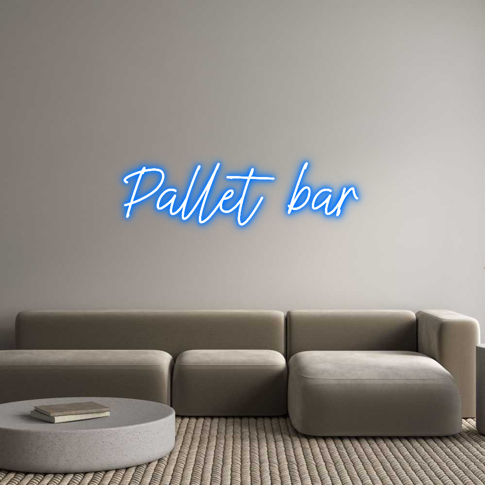 Aangepast neon: palletbar