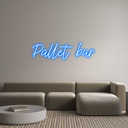 Aangepast neon: palletbar
