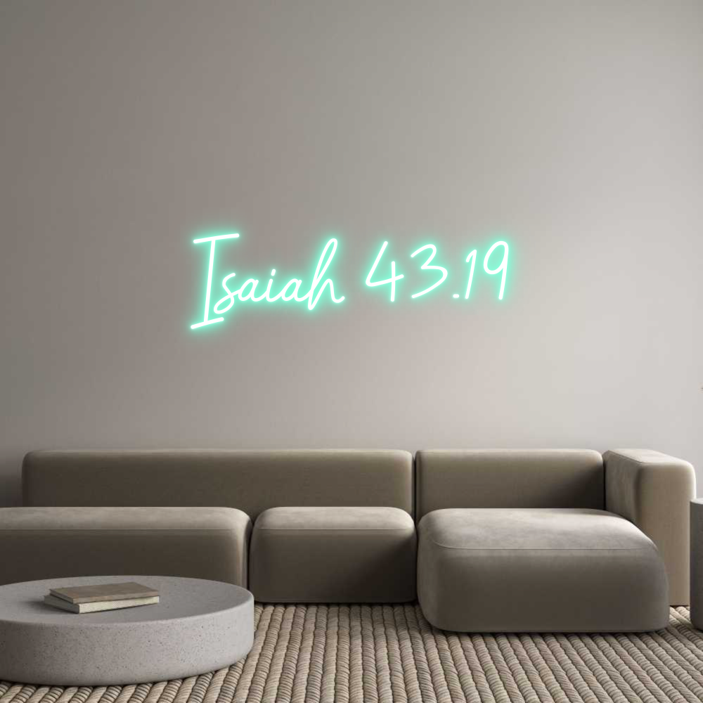 Aangepaste neon: Jesaja 43.19