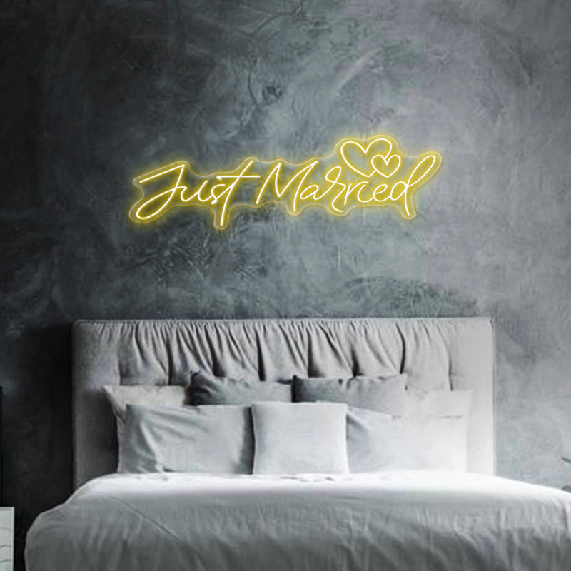 Net getrouwd neon teken