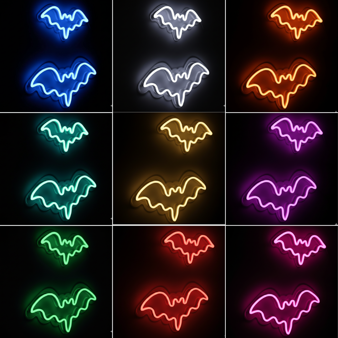 Bat Halloween Neon Sign