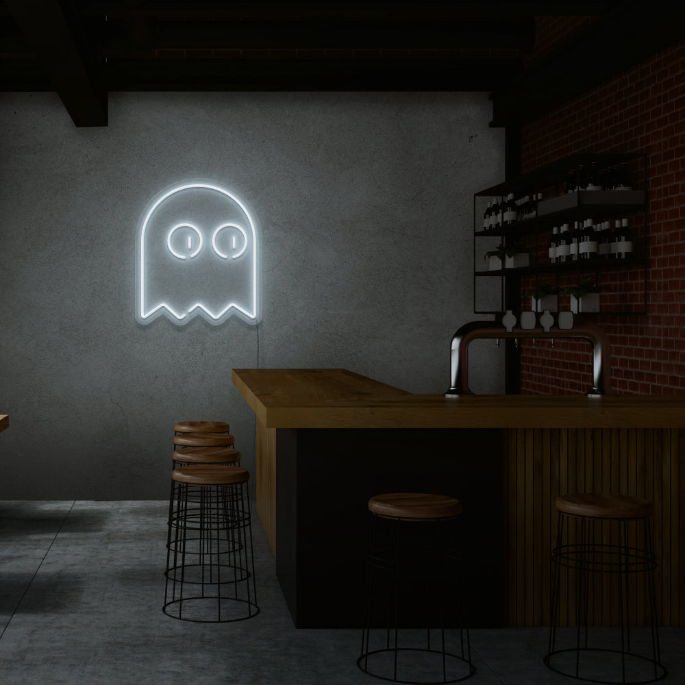 Pac Man Ghost Neon Zeichen