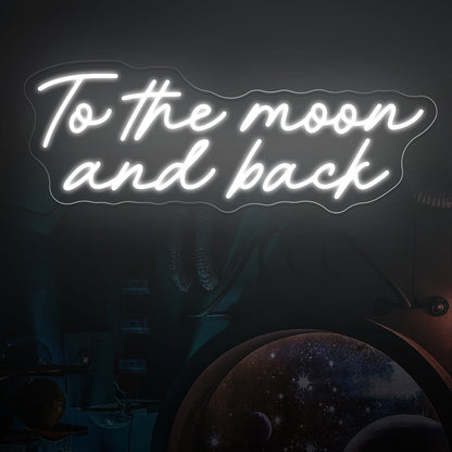 Naar de maan en het neon van de rug
